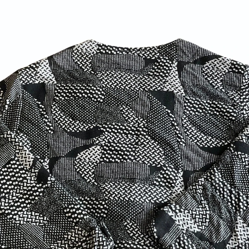 Parsley & Sage Jacket Wms XL Black White Geometric Patchwork Lagenlook Boho